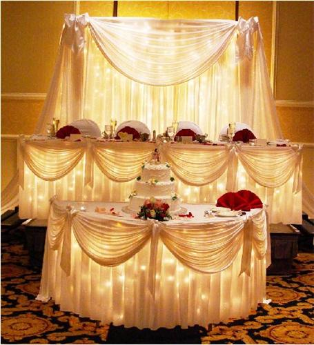 "Champagne Wedding Table Dressing"
